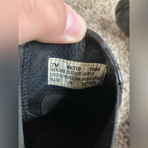 Y2K Timberland Black Leather Chunky Chelsea Booties Women's Size 7 - Picture 5 of 5